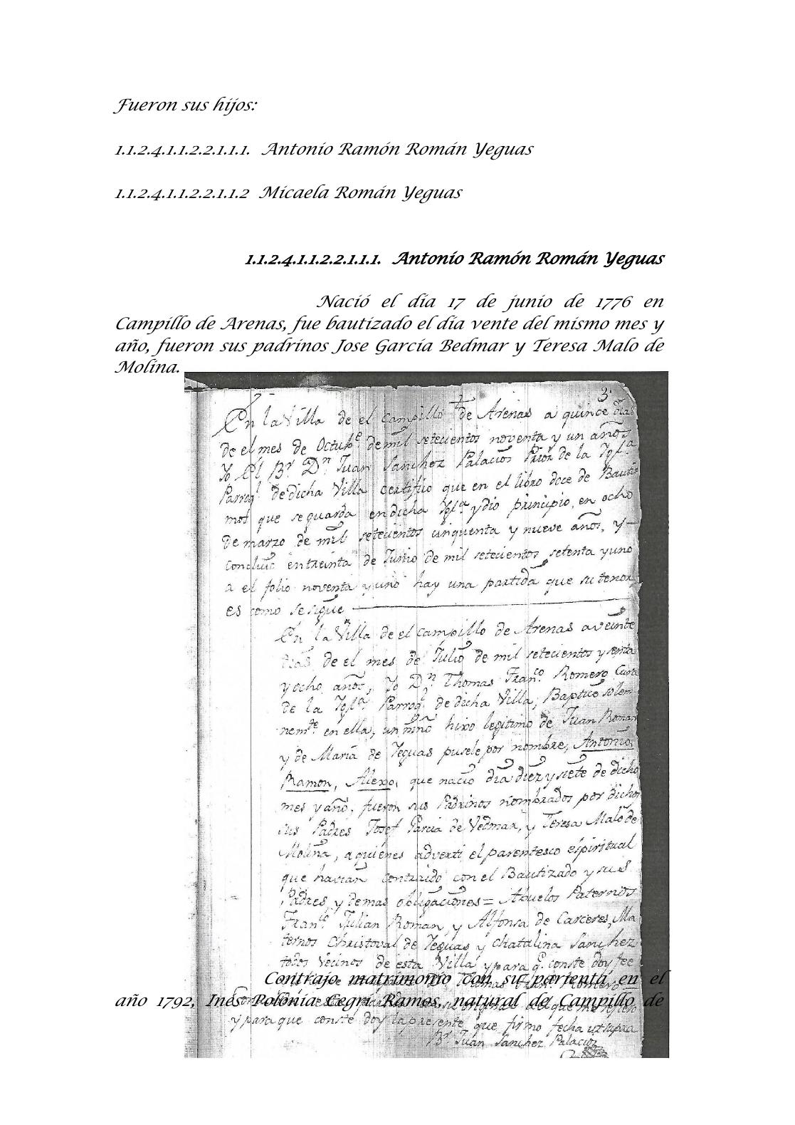 Página del dossier sobre Antonio Ramón Román Yeguas e Inés Polonia Cegrí Ramos